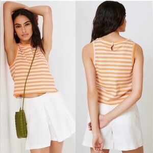Anthropologie – Maeve Cropped Striped Halter Tank – Size Medium